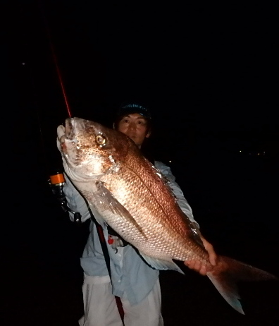 釣行記 山形マダイ投げ釣り 堤防の夜釣りで90cm大真鯛撃破 釣りtiki東北